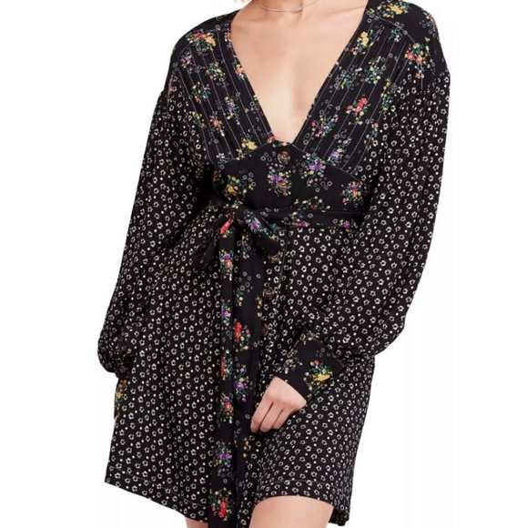 Free People Floral Balloon Sleeve Wonderland Dress - Picture 2 of 16